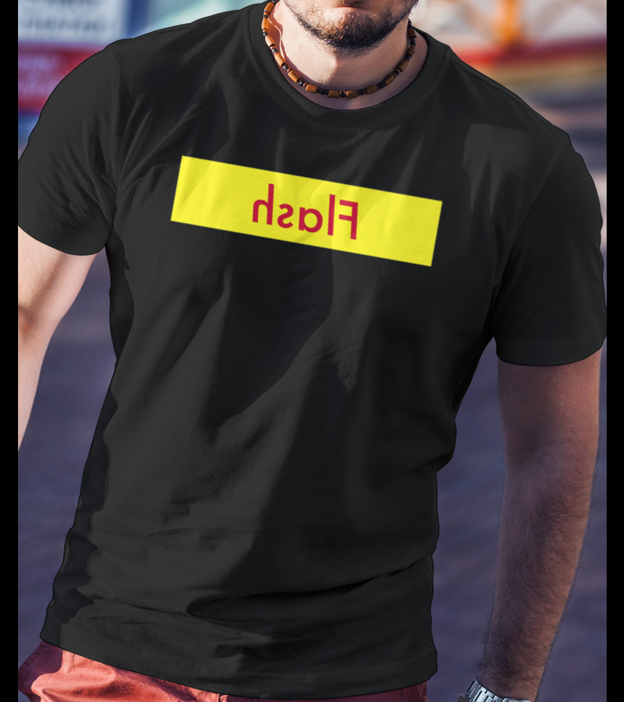 Reverse Flash Yellow Red Text Classic T-Shirt