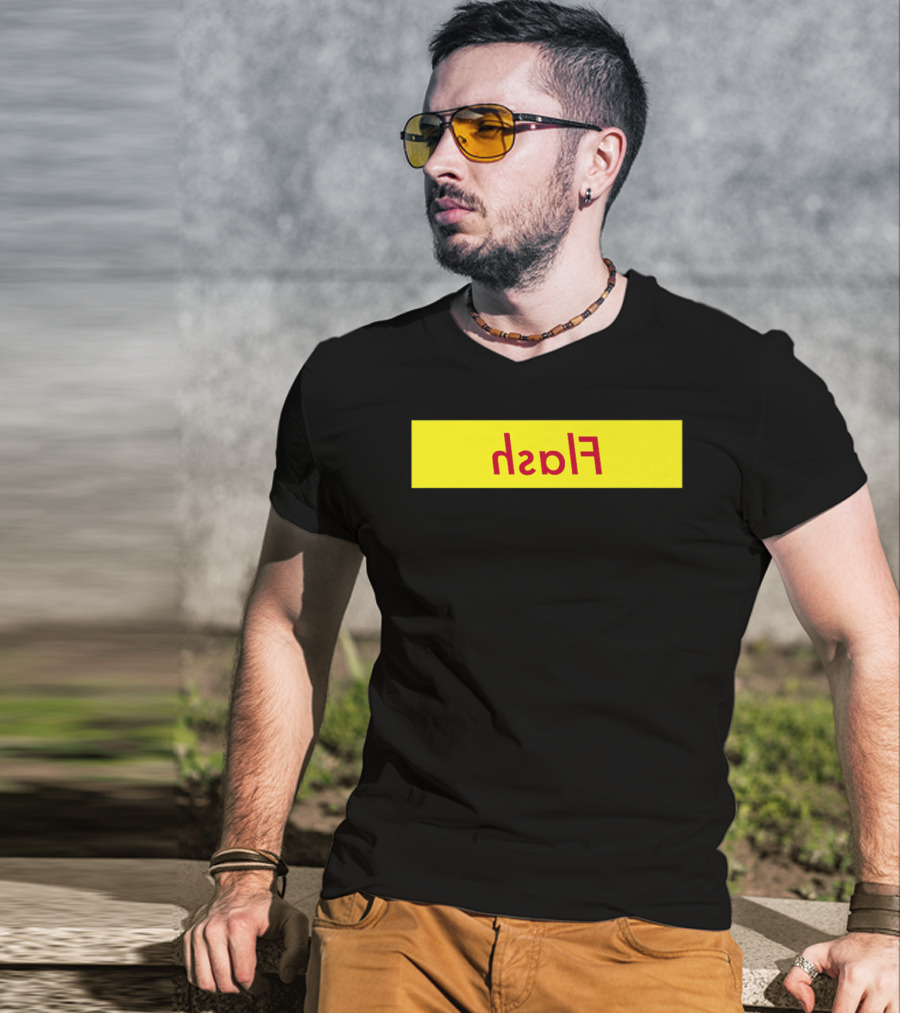 Reverse Flash Yellow Red Text Classic T-Shirt