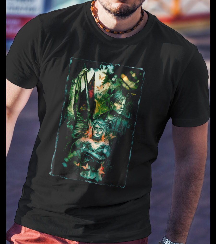 Silent Hill James Sunderland Pyramid Head Mary Sunderland T-Shirt