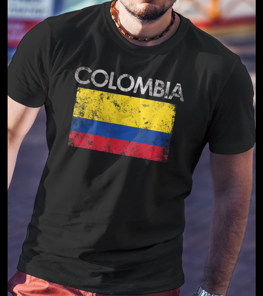 Colombia Flag Vintage Colombian Pride T-Shirt