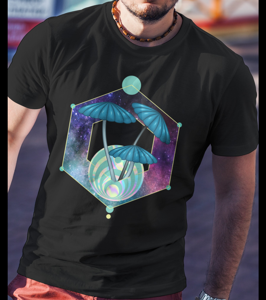 Bass Head Nectar Galaxy Mushroom Trip Dubstep T-Shirt