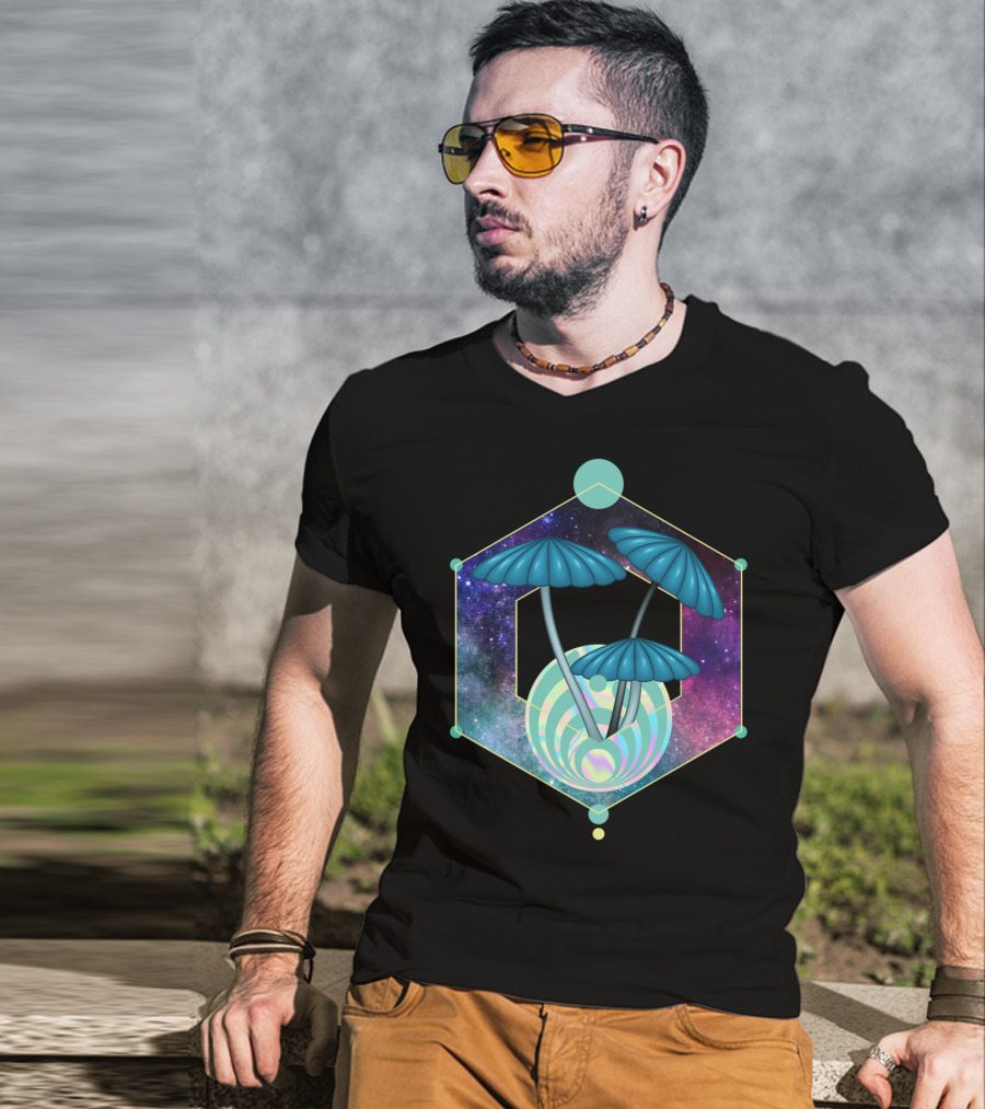Bass Head Nectar Galaxy Mushroom Trip Dubstep T-Shirt
