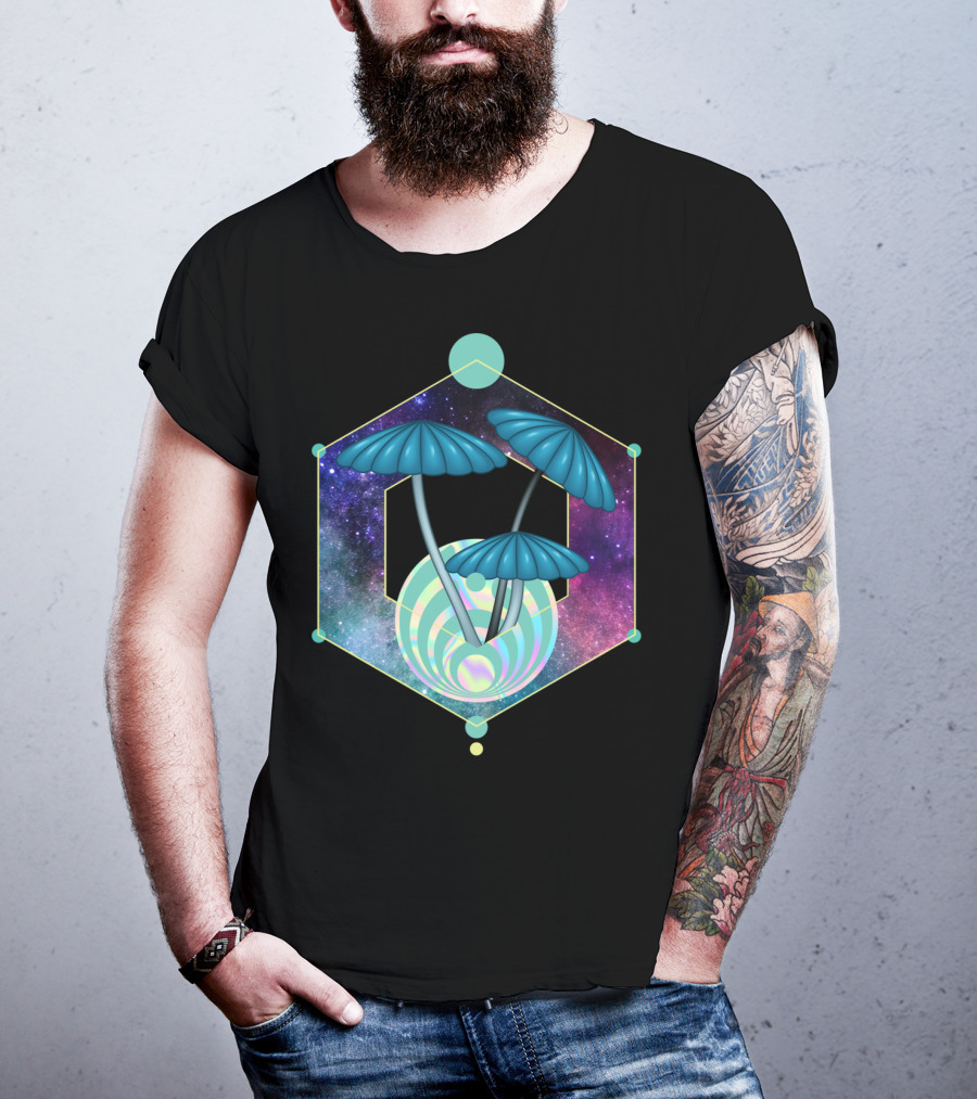 Bass Head Nectar Galaxy Mushroom Trip Dubstep T-Shirt