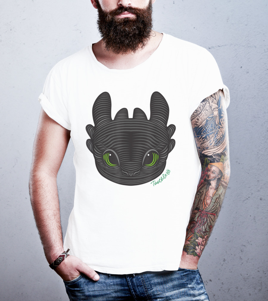 How To Train Your Dragon 3 Hidden World Toothless Green Eyes T-Shirt