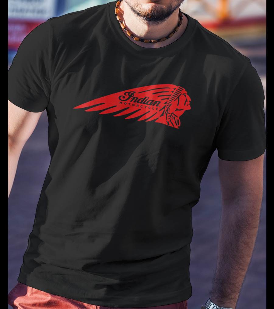 Indian Motorcycle Logo Cafe Racer Biker T-Shirt