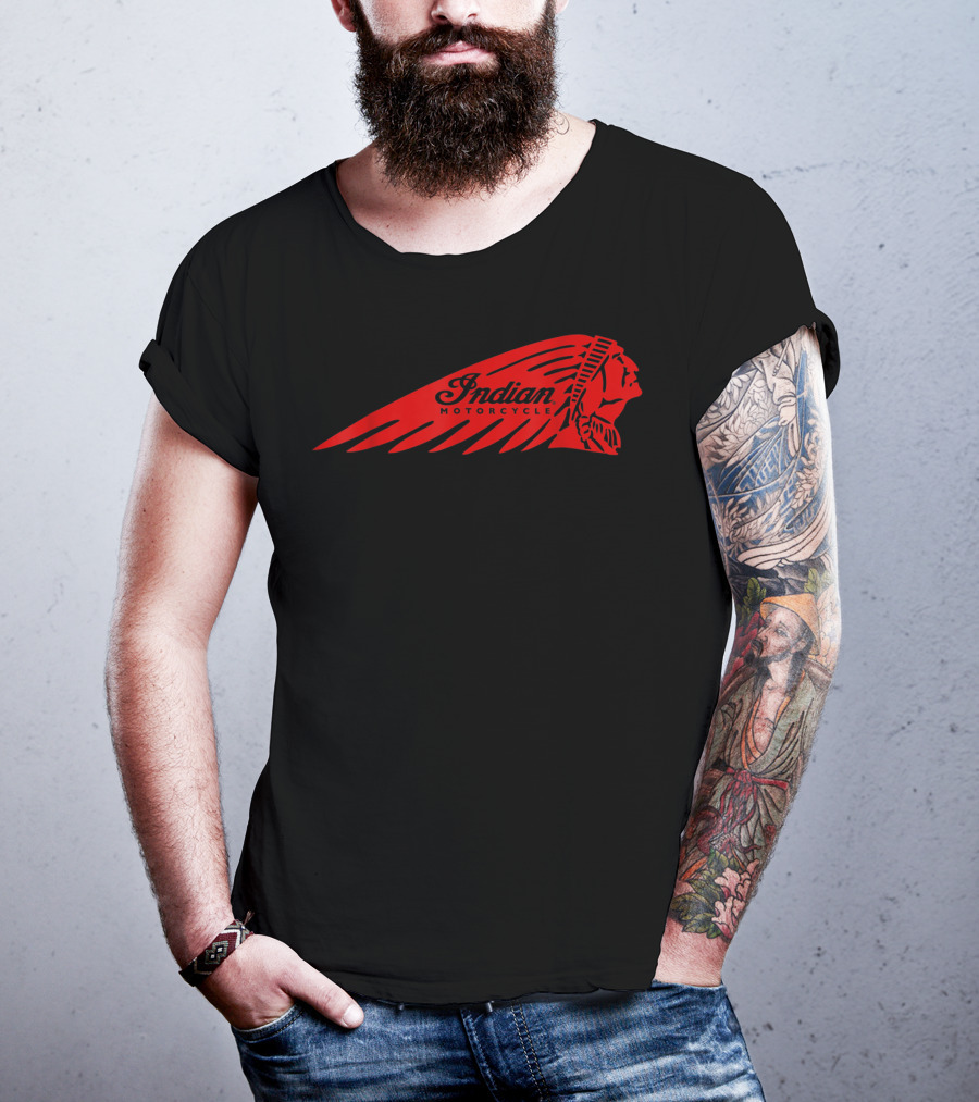 Indian Motorcycle Logo Cafe Racer Biker T-Shirt