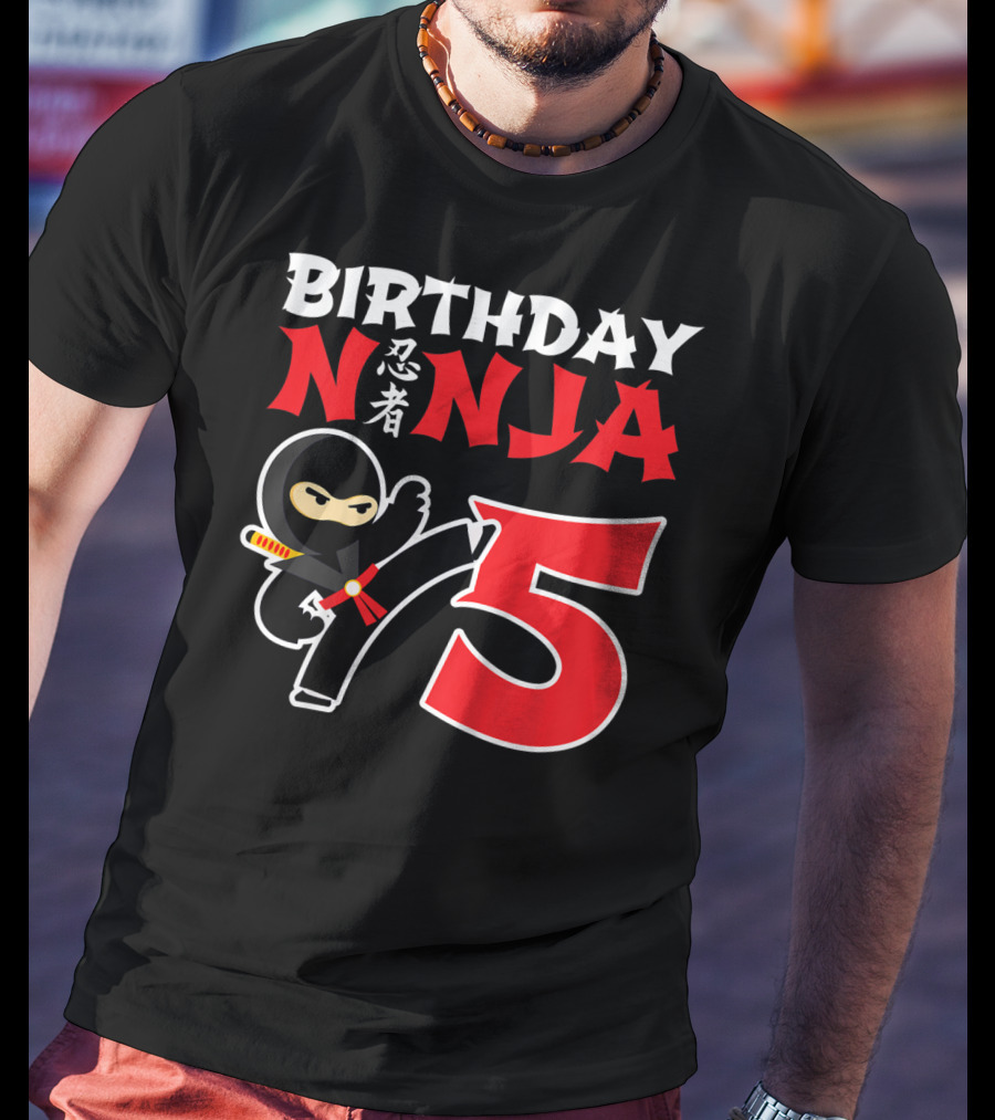 Birthday Ninja 5 Year Old T-Shirt