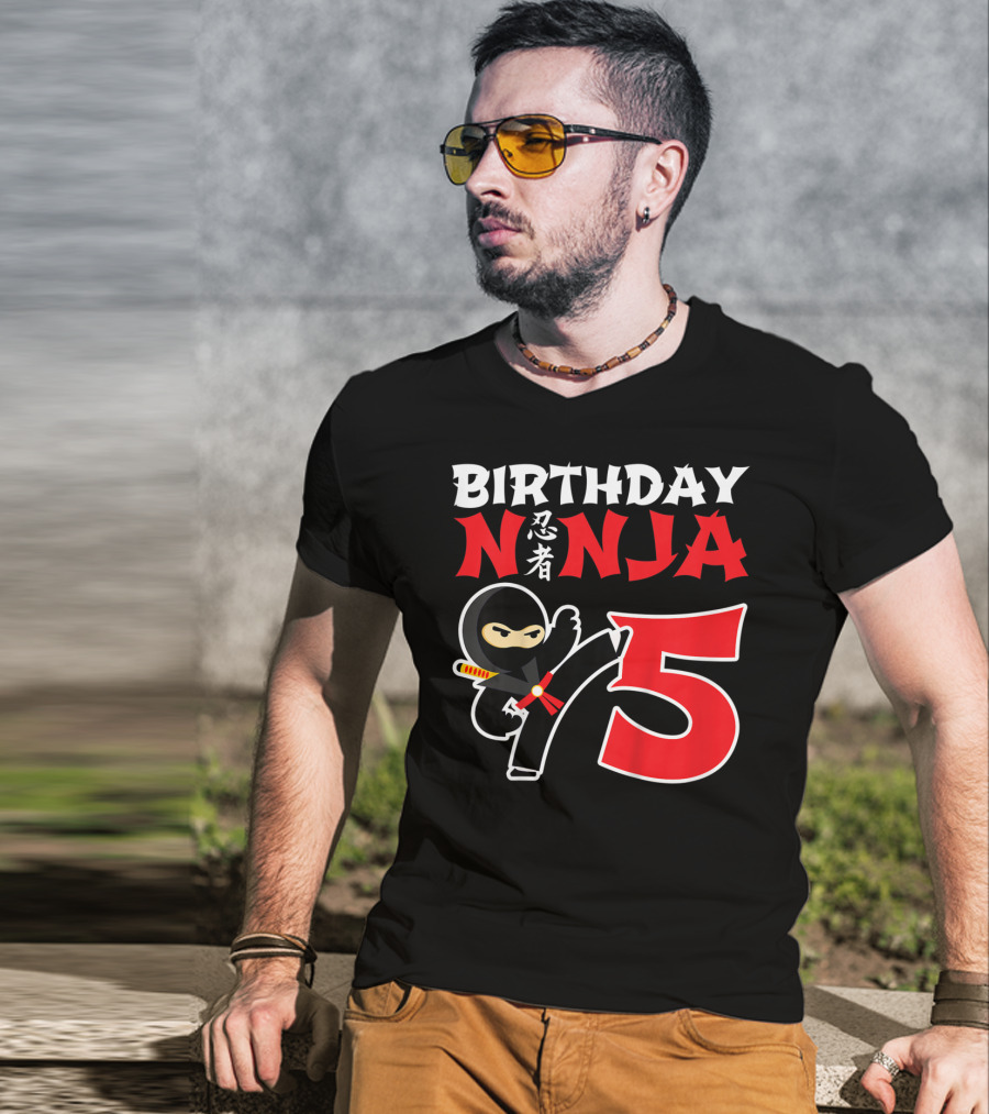 Birthday Ninja 5 Year Old T-Shirt