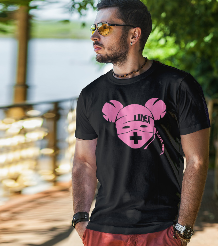 Life Line Clean Pink Apex Lifeline Gaming Character Face Mask T-Shirt
