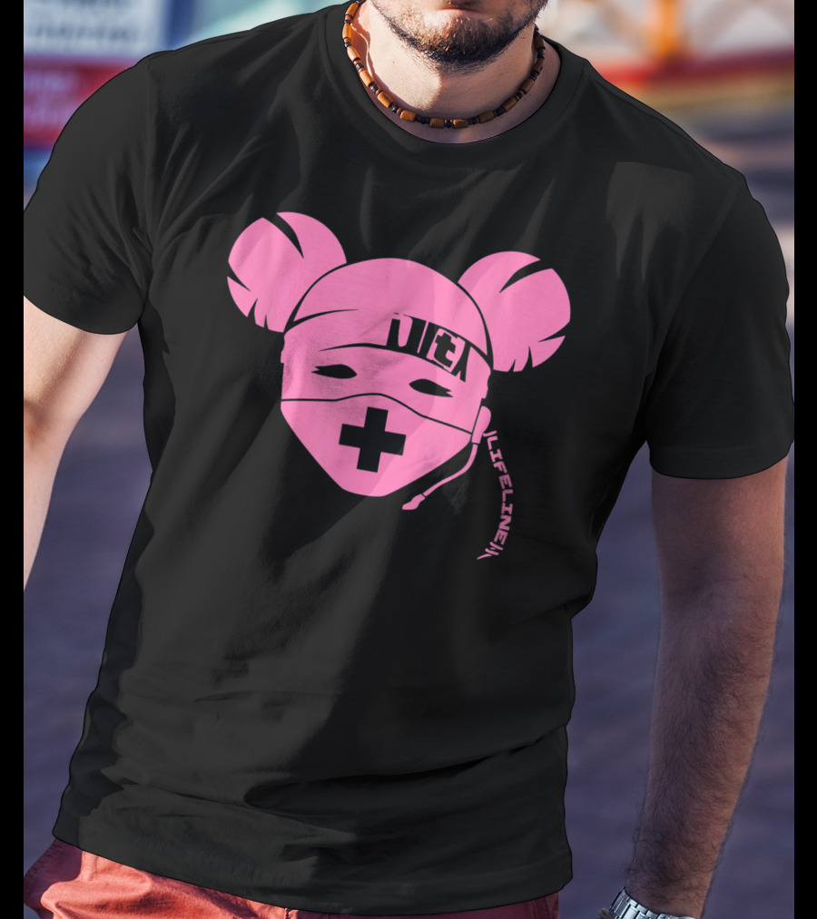 Life Line Clean Pink Apex Lifeline Gaming Character Face Mask T-Shirt