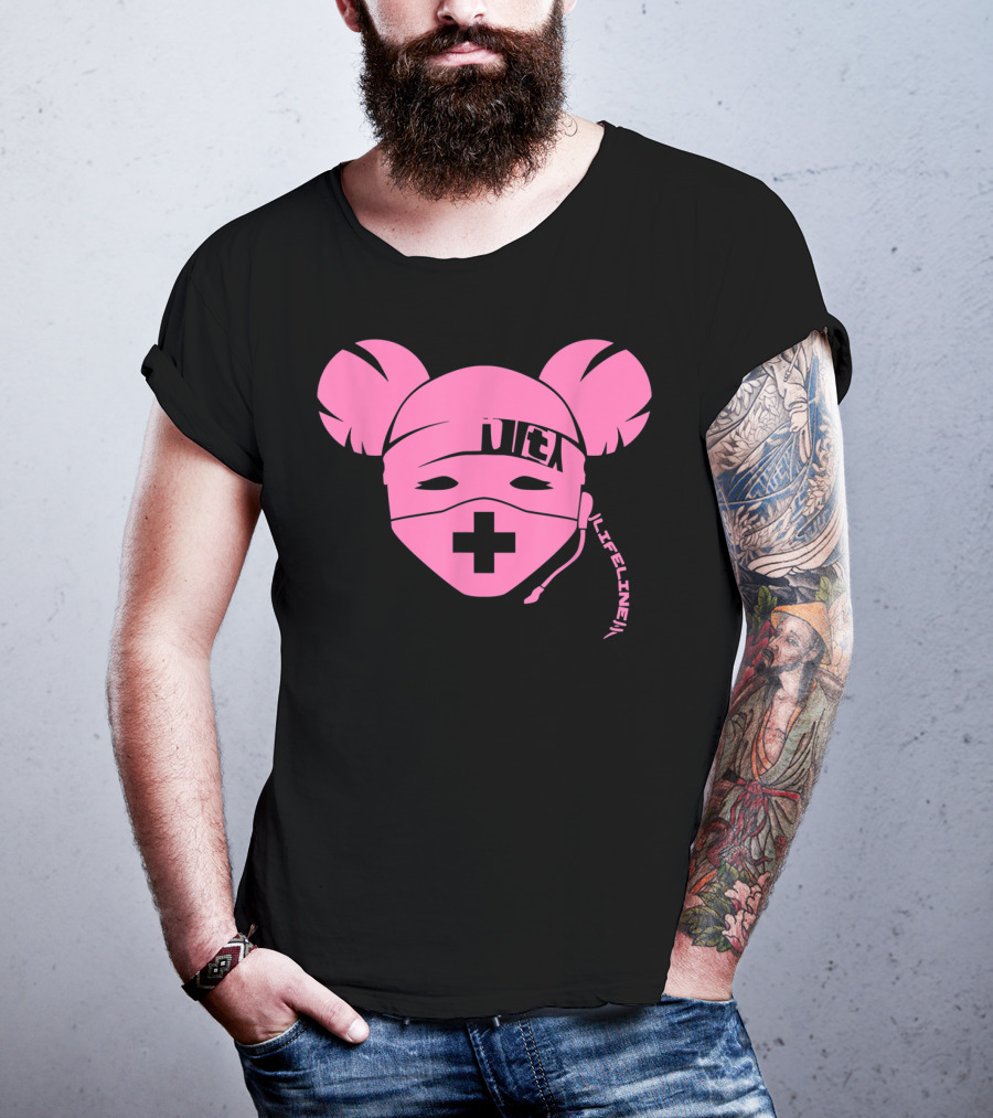 Life Line Clean Pink Apex Lifeline Gaming Character Face Mask T-Shirt