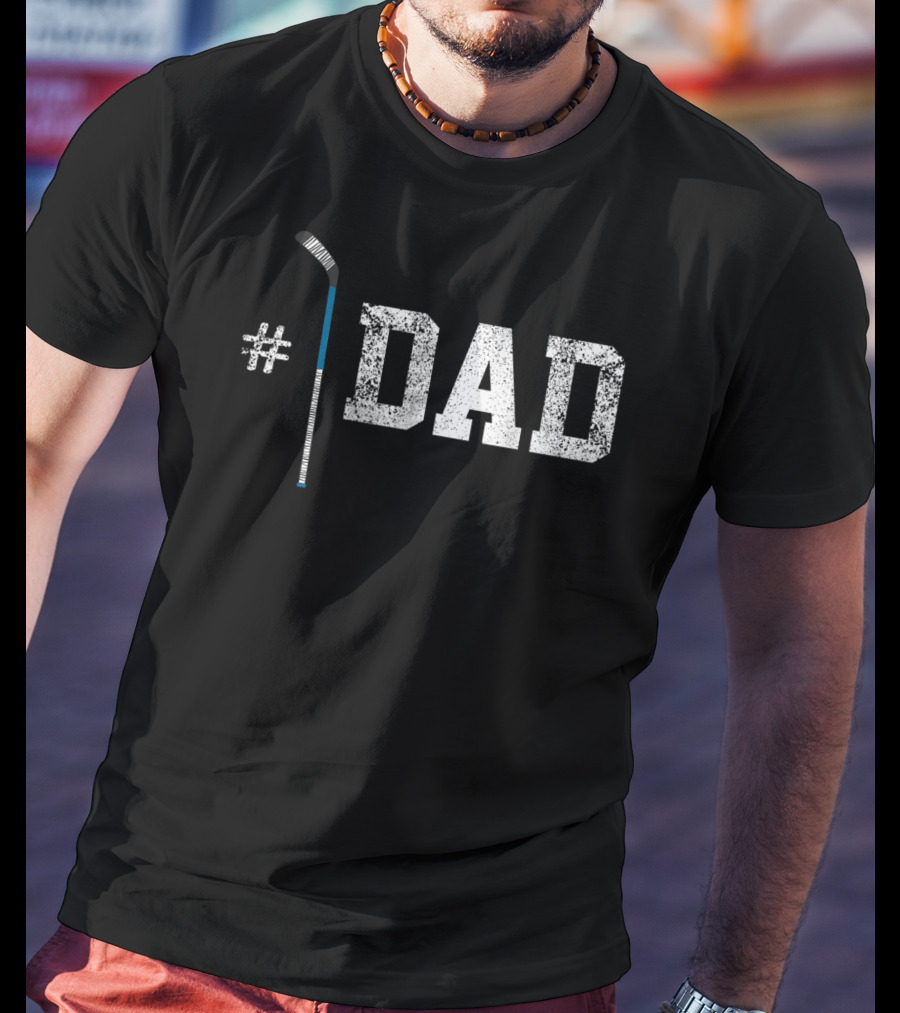 1 Dad Hockey Father's Day T-Shirt