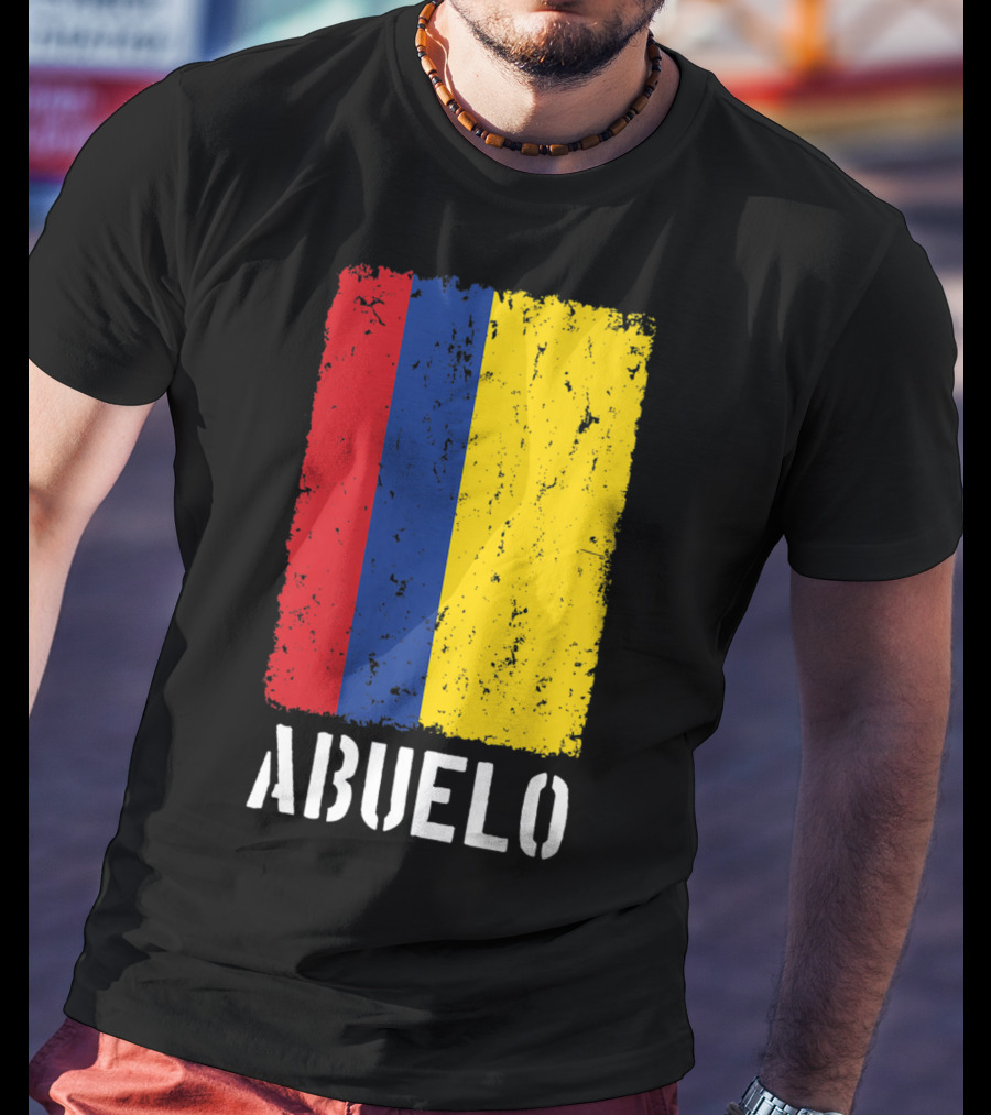 Colombian Grandpa Abuelo Colombia Flag T-Shirt