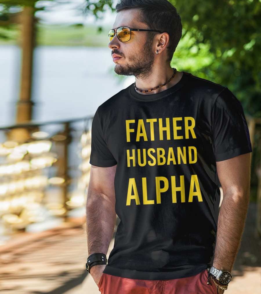 Father Husband Alpha Fraternity Mens T-Shirt