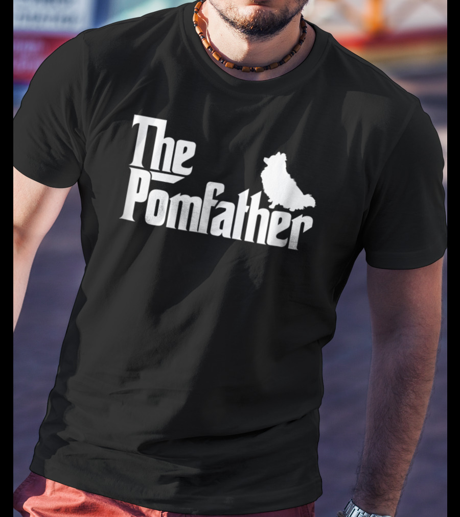 The Pomfather Mens Funny Pomeranian Dad Father T-Shirt