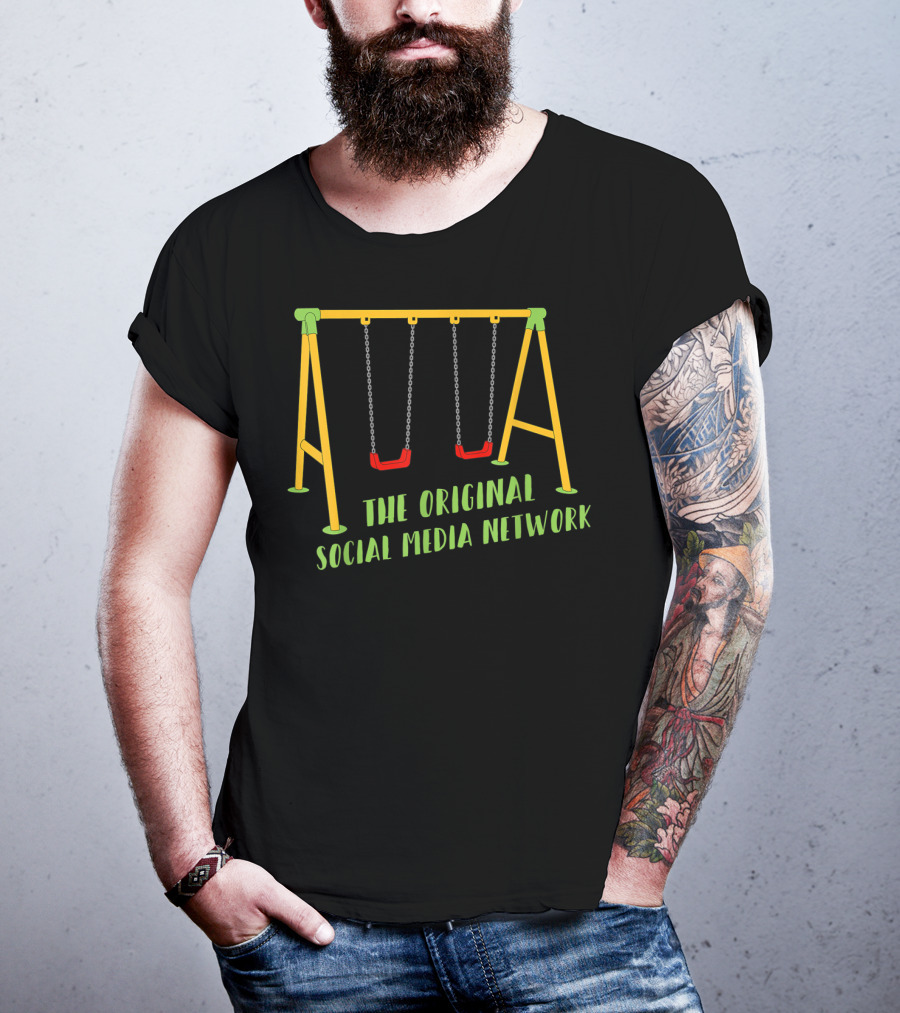 The Original Social Media Network Funny Playground Swing Set T-Shirt