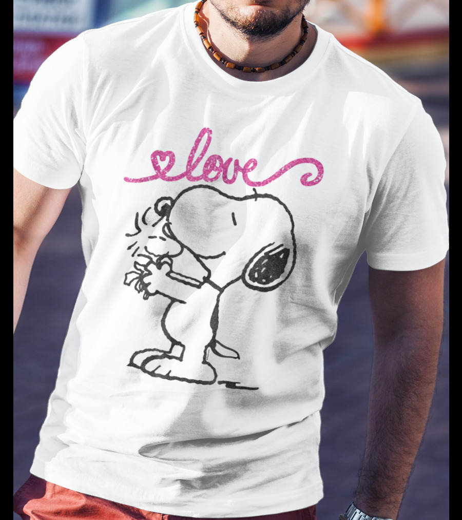 Peanuts Snoopy Woodstock Love Mother's Hug T-Shirt