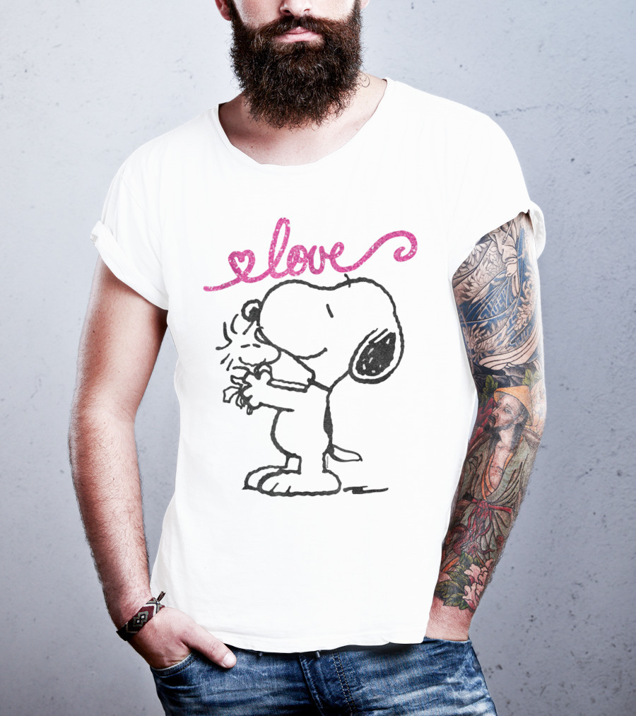 Peanuts Snoopy Woodstock Love Mother's Hug T-Shirt