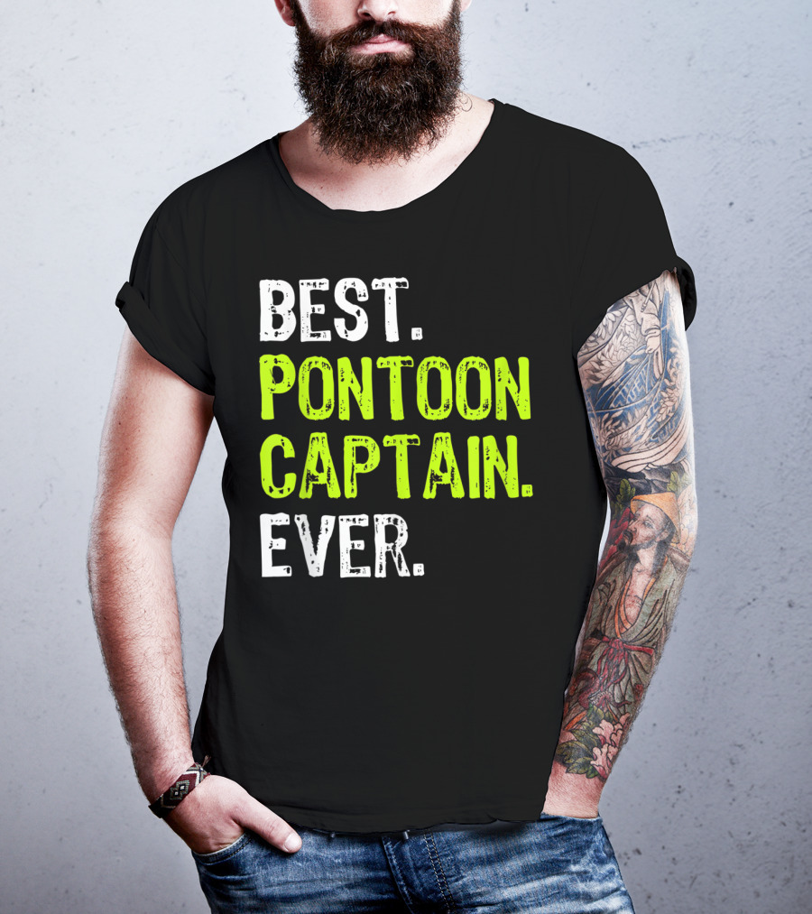 Best Pontoon Captain Ever Funny Boat Lake T-Shirt