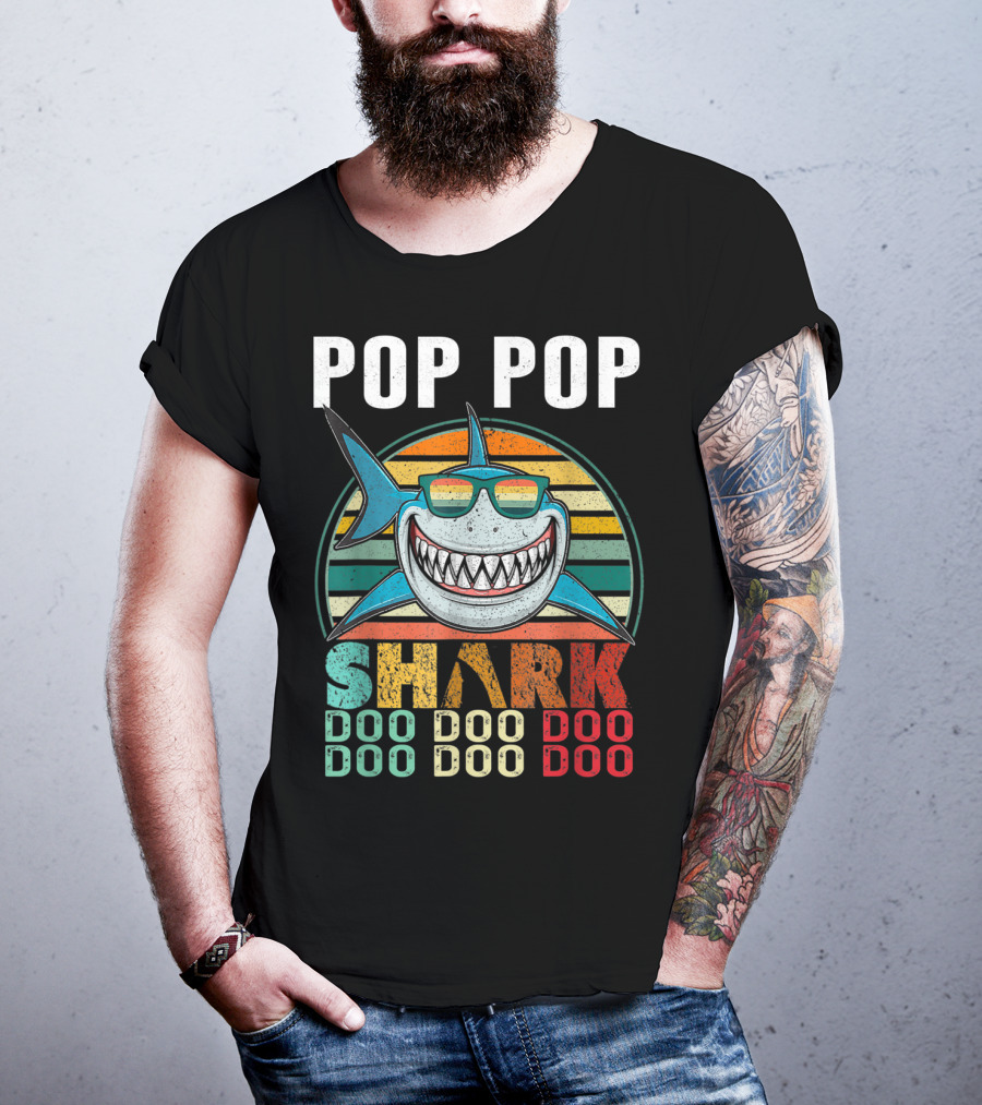 Pop Pop Shark Doo Doo Doo Doo T-Shirt