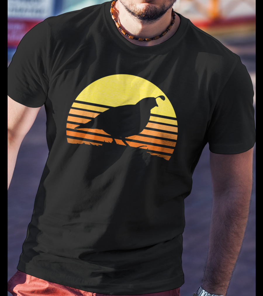 Quail Hunting Upland Bird Game Hunter Shooting Sunset T-Shirt