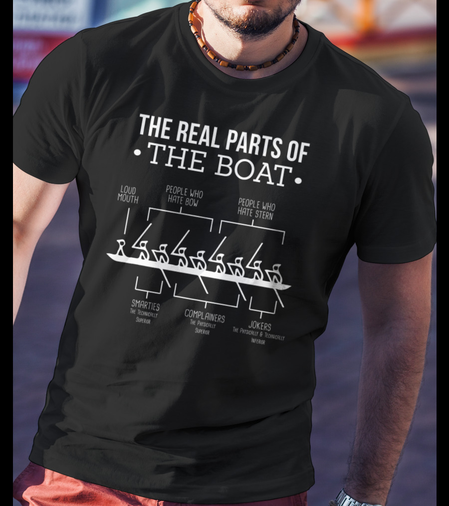 The Real Parts Of The Boat Funny Rowing Team Rowing Prem T-Shirt