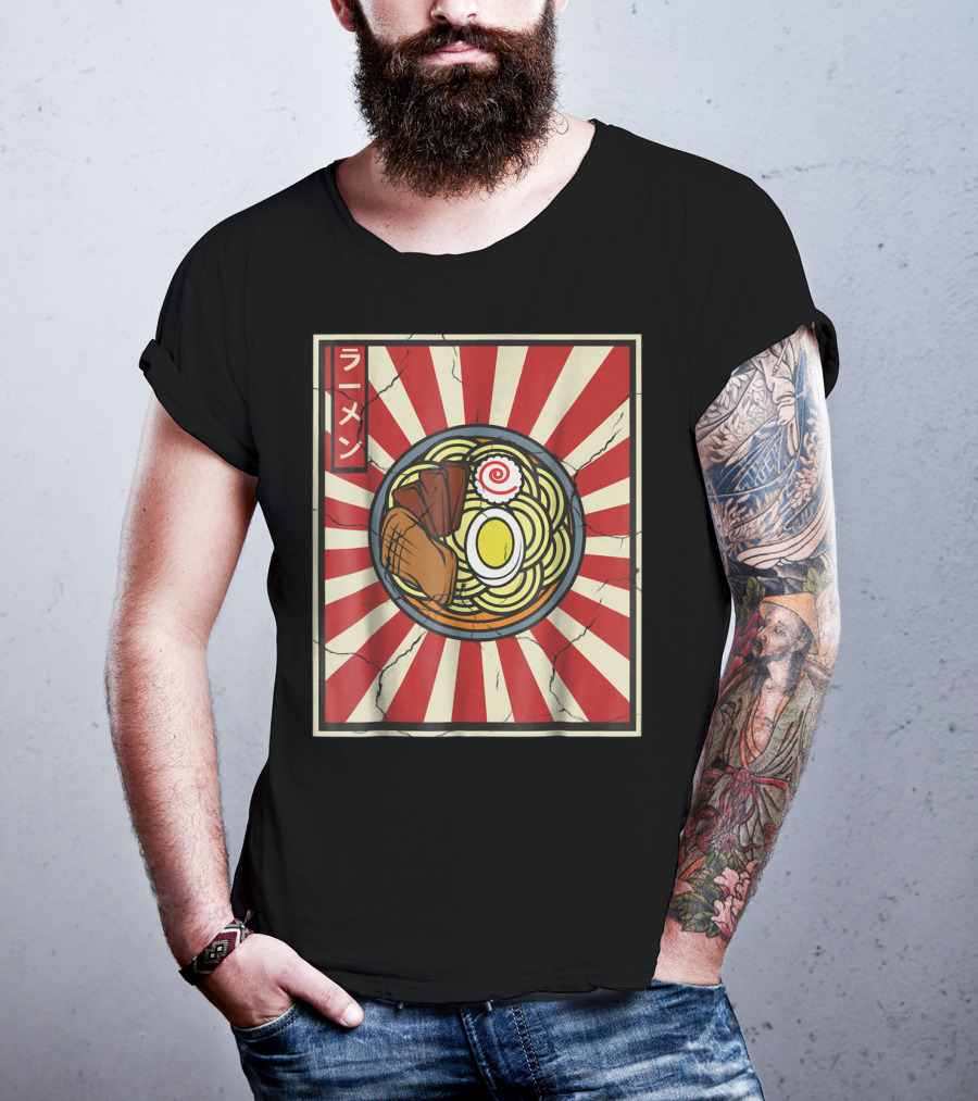 Ramen Retro Vintage Japanese Tasty Noodles Lover T-Shirt