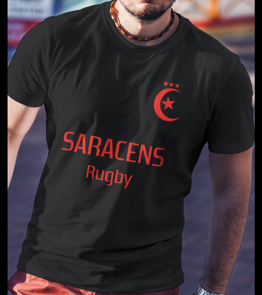 Saracens Rugby Vintage Crest Three Stars Champion T-Shirt