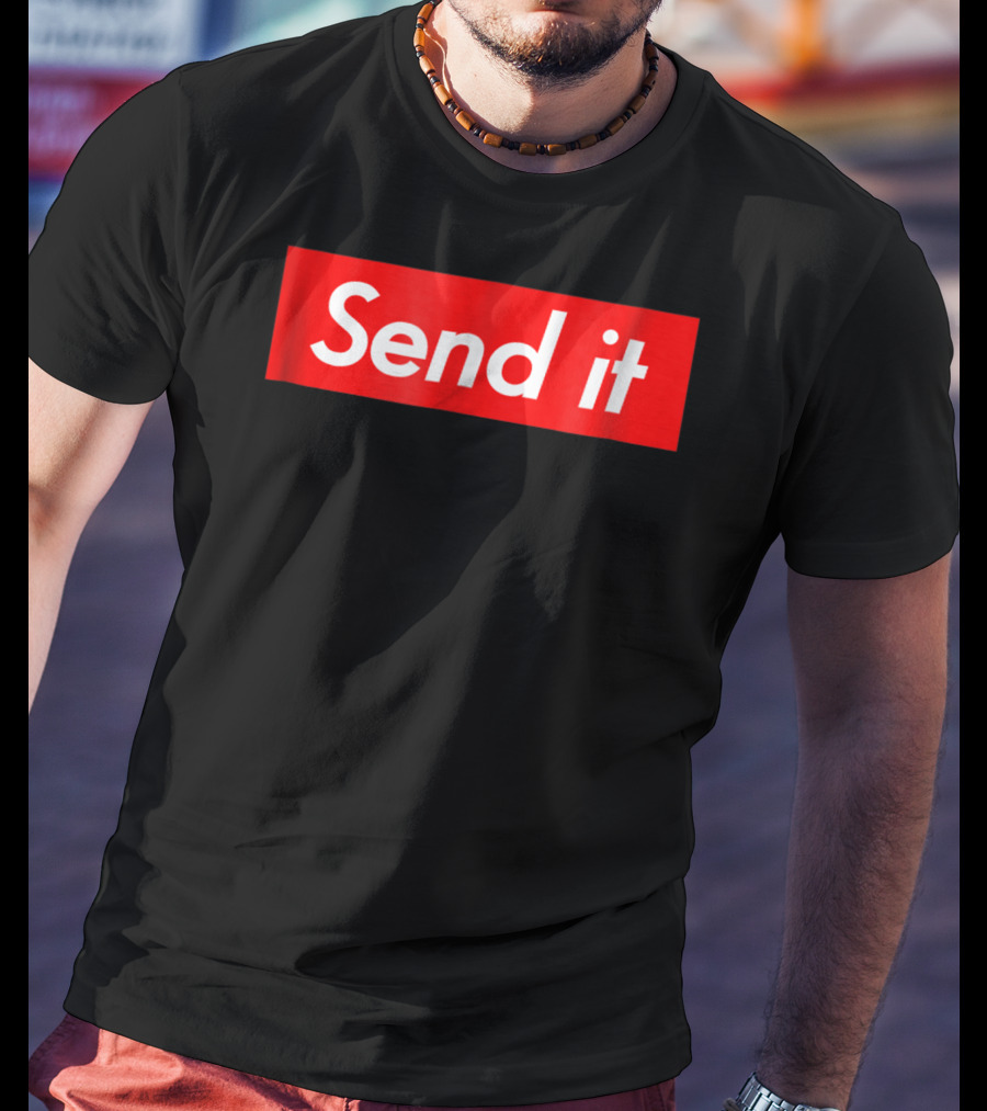 Send It Red Bold Text Iconic T-Shirt