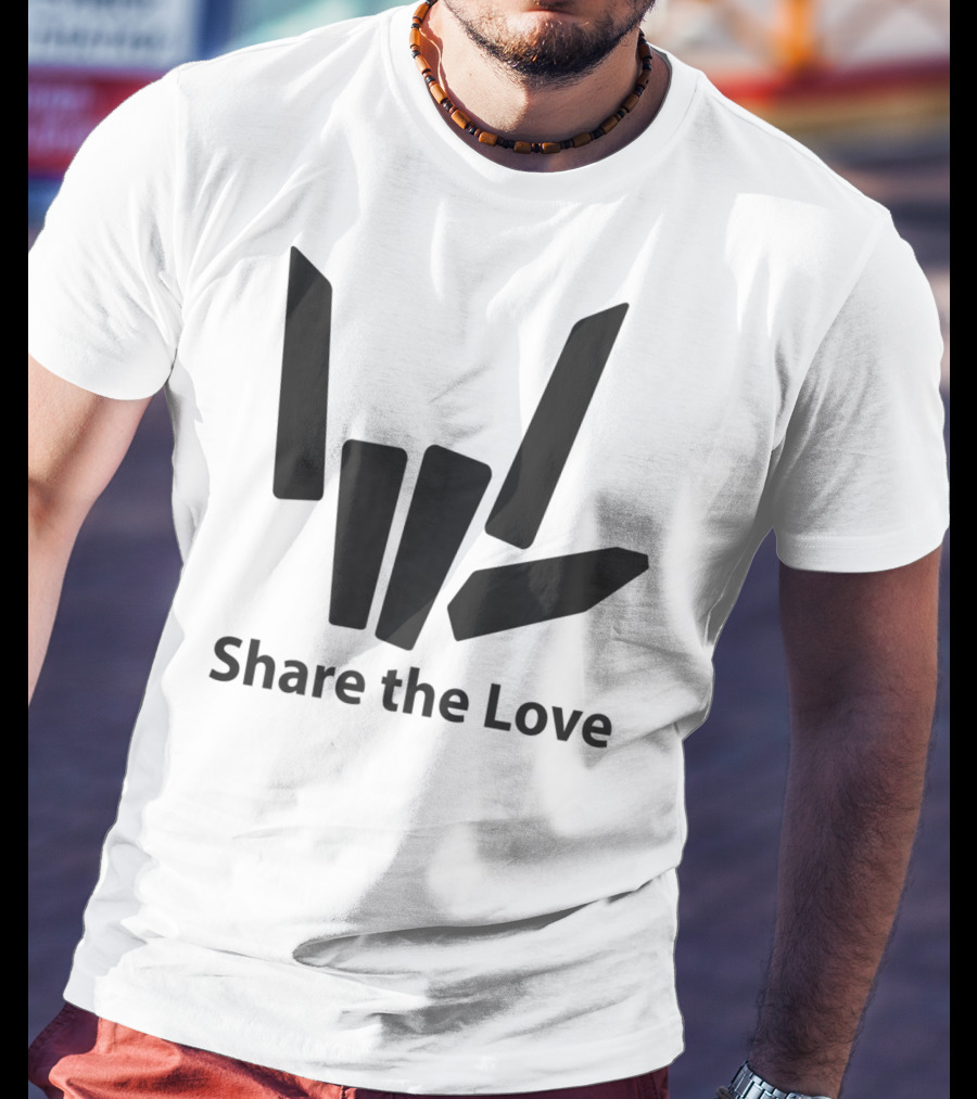 Share The Love Emblem Color Option Kids Boys Premi T-Shirt