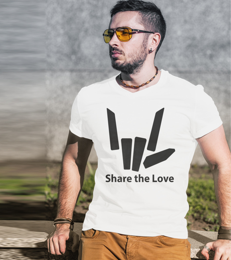Share The Love Emblem Color Option Kids Boys Premi T-Shirt