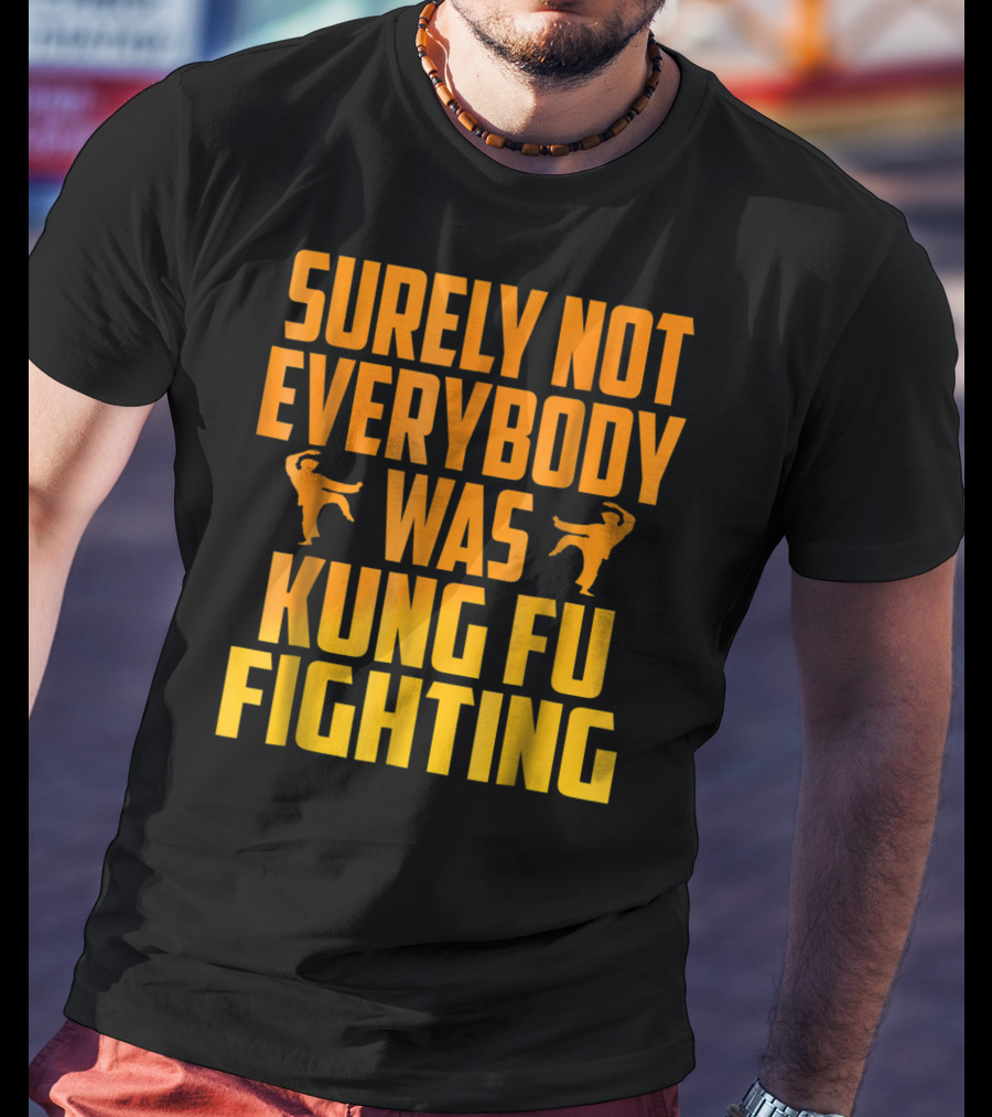Surely Not Everybody Was Kung Fu Fighting Retro Kung Fu Pose T-Shirt