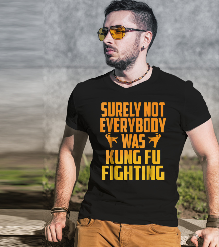 Surely Not Everybody Was Kung Fu Fighting Retro Kung Fu Pose T-Shirt