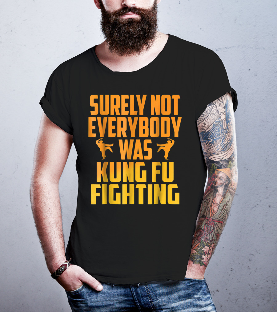Surely Not Everybody Was Kung Fu Fighting Retro Kung Fu Pose T-Shirt