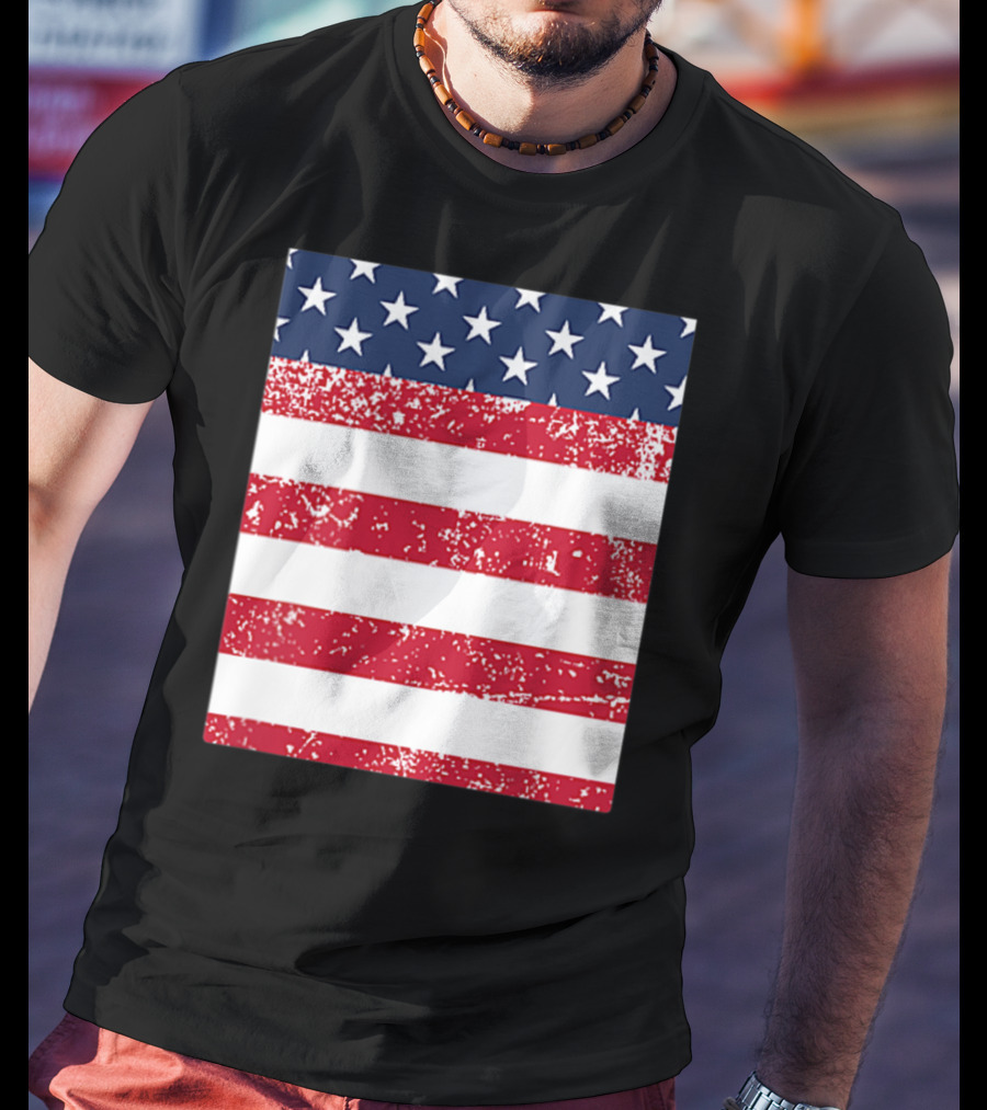 USA Pocket American Flag T-Shirt