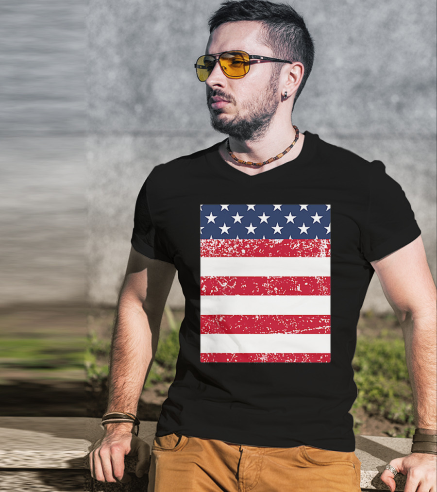 USA Pocket American Flag T-Shirt