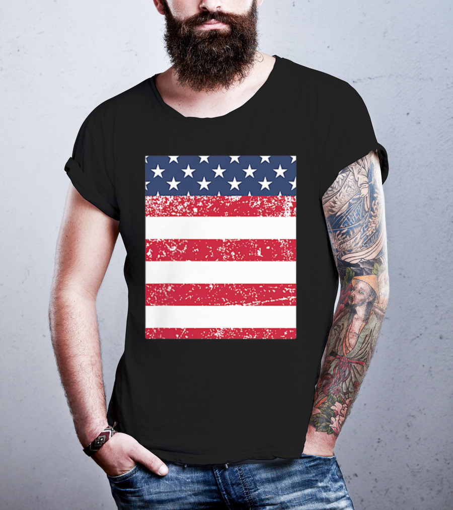 USA Pocket American Flag T-Shirt