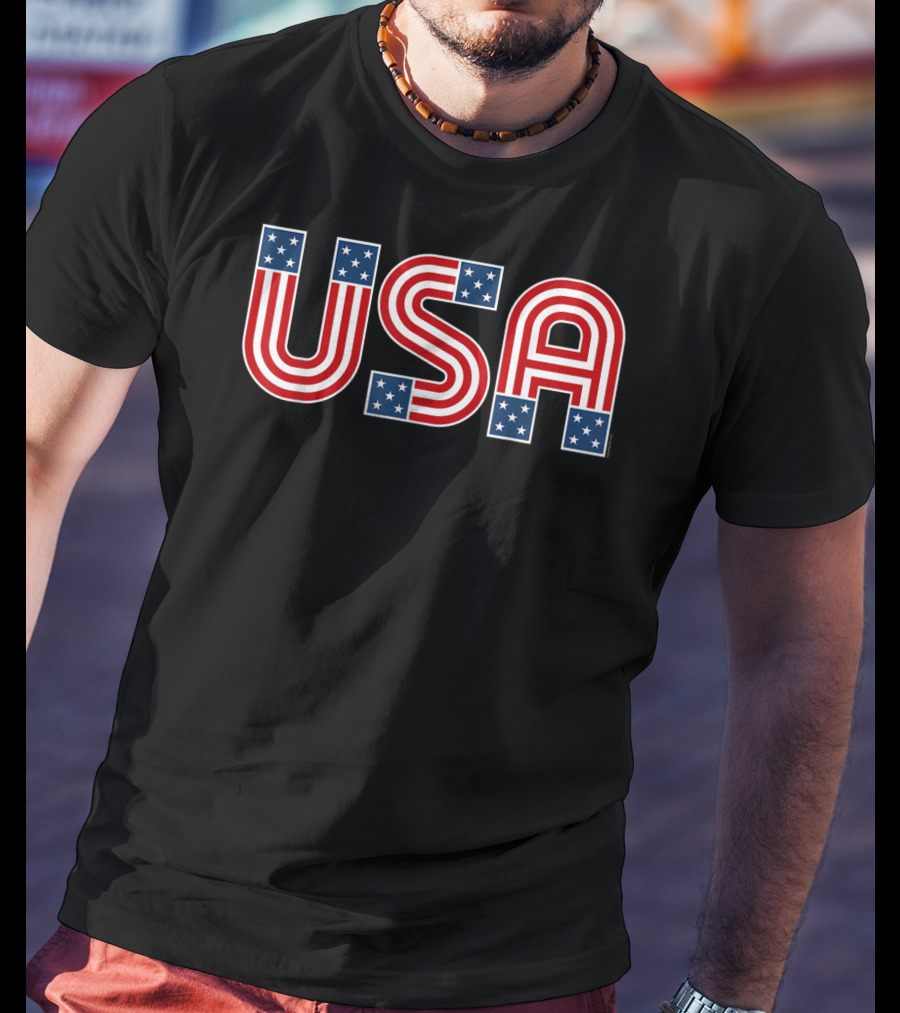 USA Stars And Stripes Patriotic American Flag T-Shirt