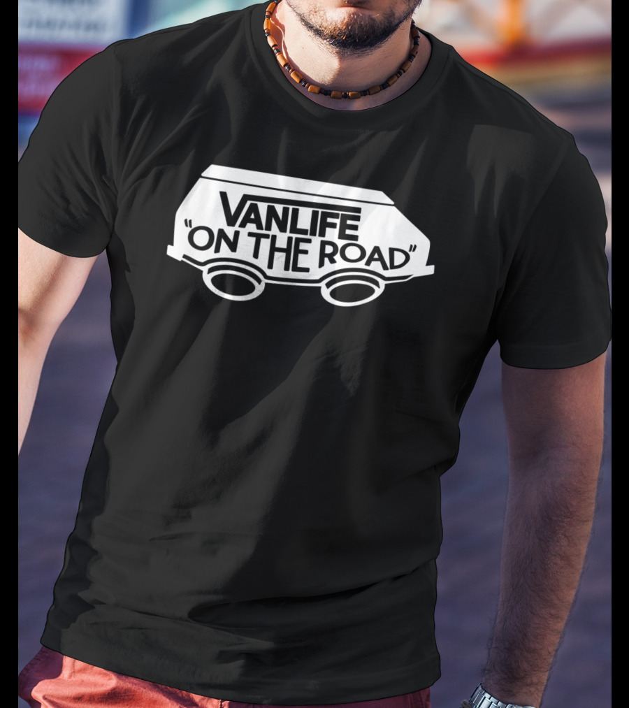 Vanlife On The Road Skater Surfer Campervan T-Shirt
