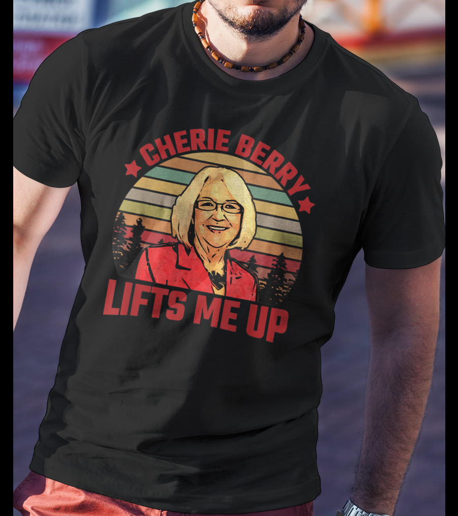 Cherie Berry Lifts Me Up Vintage Style Retro Sunset T-Shirt