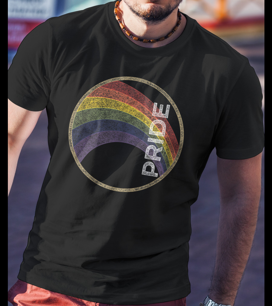 Vintage Rainbow Circle Pride T-Shirt