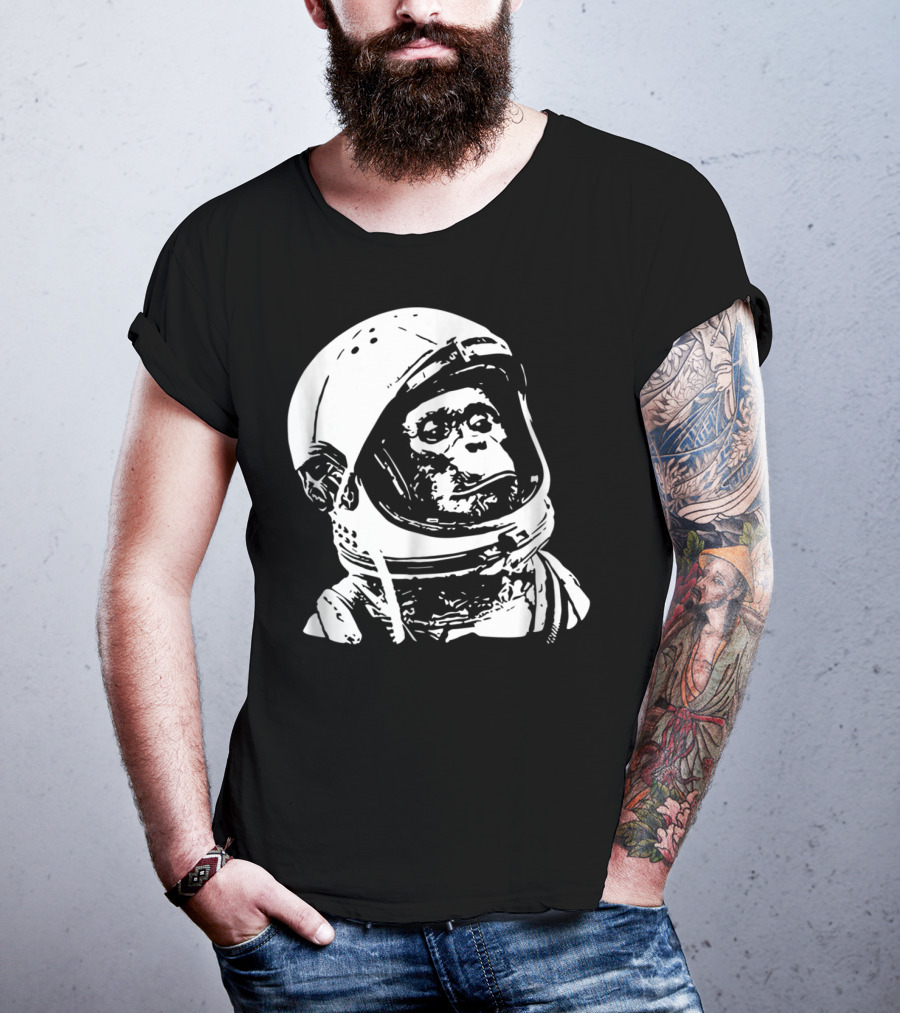 Vintage Space Astronaut Monkey Iconic Exploration T-Shirt