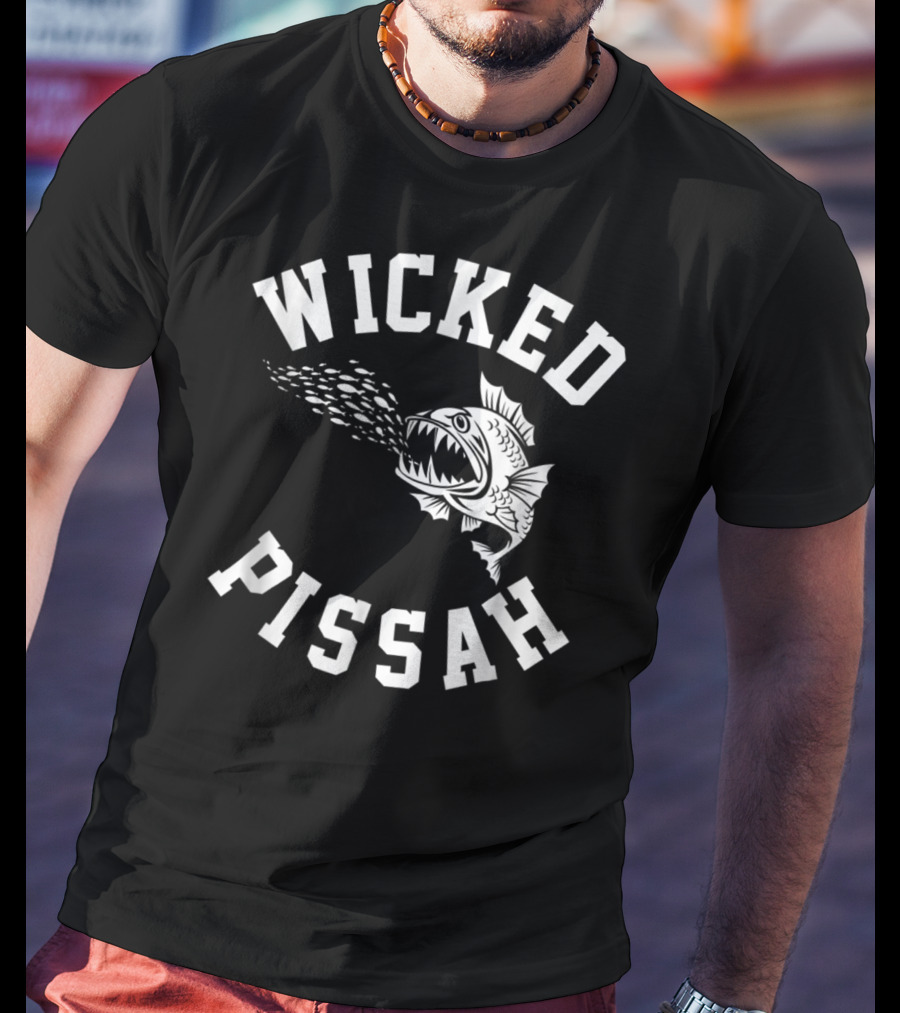 Wicked Pissah Funny Boston Slang Fish T-Shirt