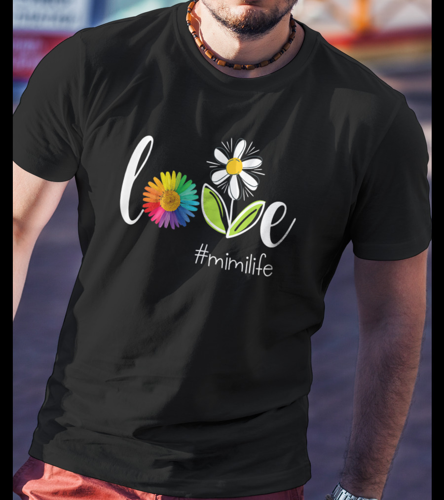 Love MiMi Life Rainbow Flower Daisy T-Shirt