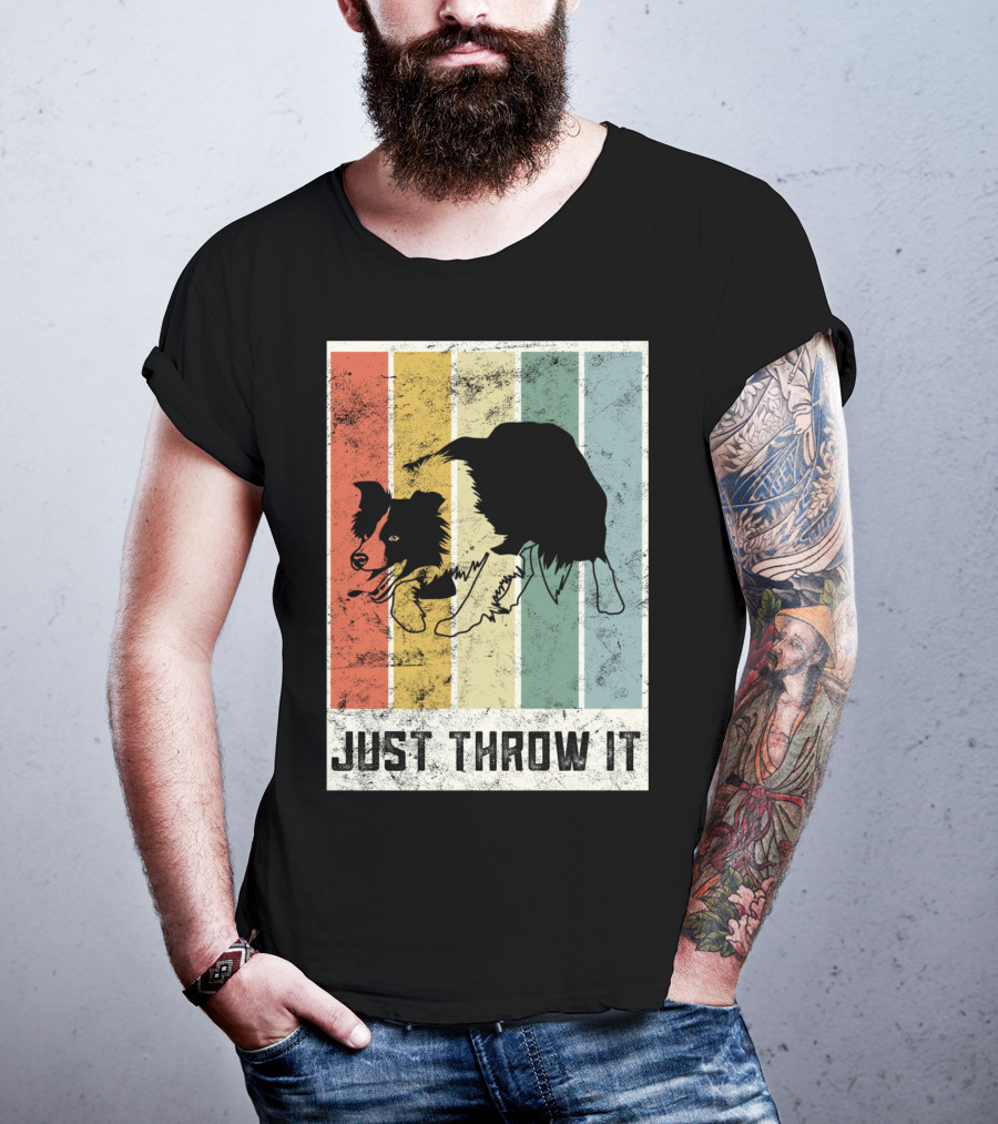 Just Throw It I Love My Border Collie Mom Herd T-Shirt