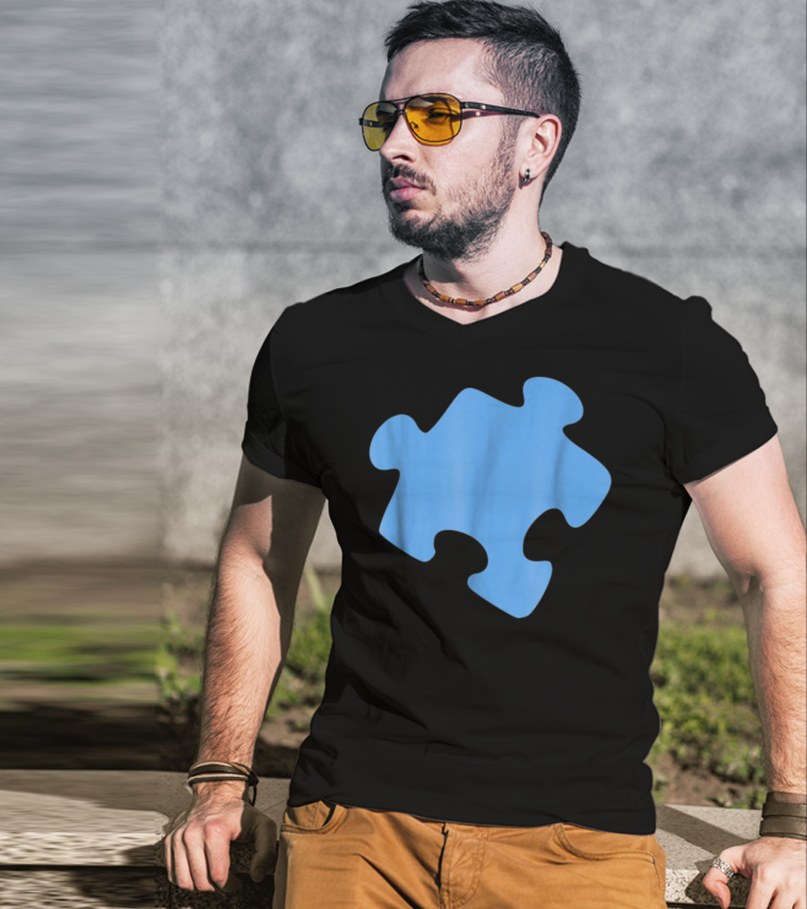 Blue Jigsaw Puzzle Piece T-Shirt