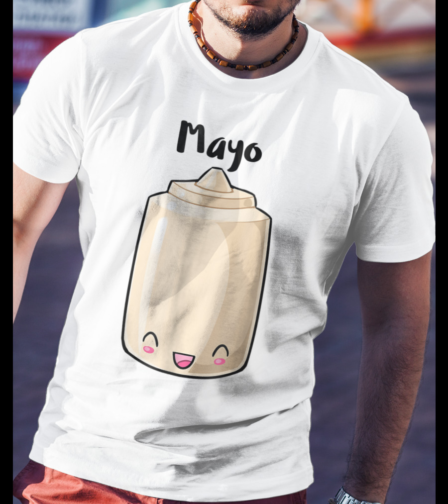 Kawaii Mayo Smiling Mayonnaise Bottle T-Shirt
