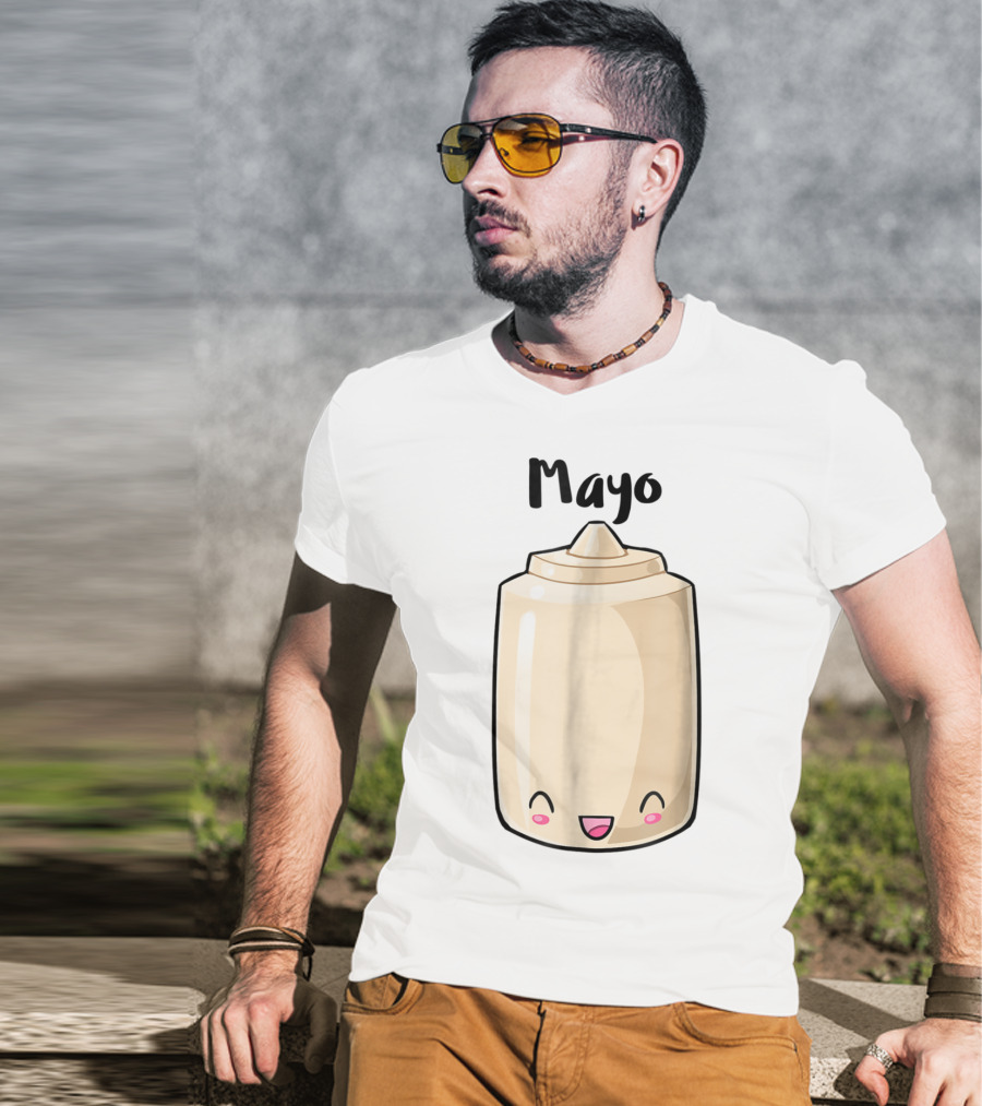 Kawaii Mayo Smiling Mayonnaise Bottle T-Shirt