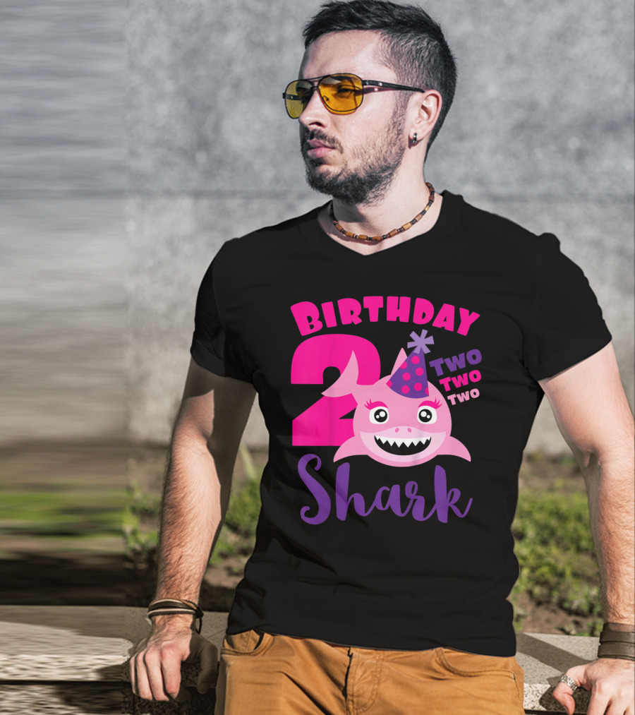 Birthday 2 Shark Two Two Two T-Shirt