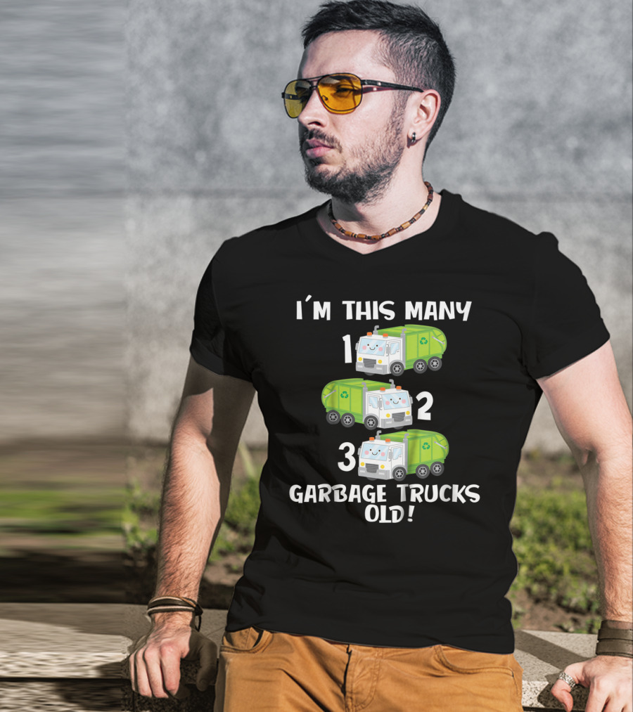 I'm This Many 1 2 3 Garbage Trucks Old T-Shirt